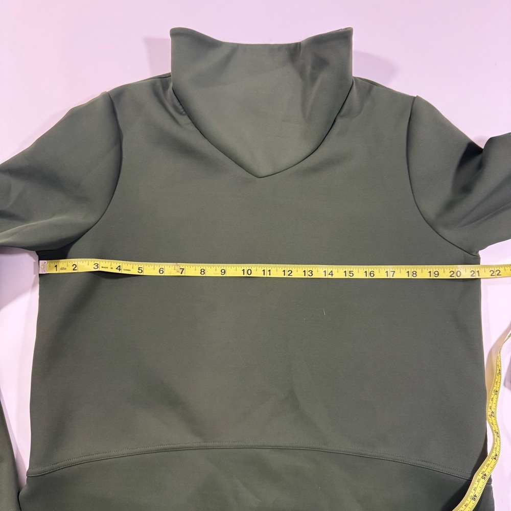 Lole Spacer Long Sleeve Funnel Neck Sweatshirt Green Kombu - Picture 8 of 9